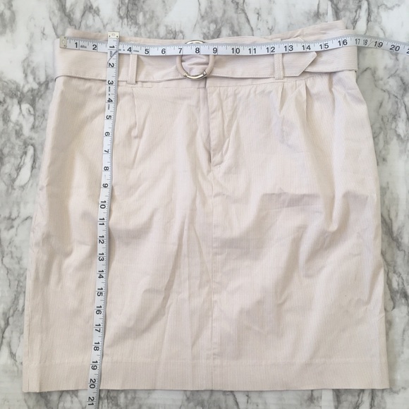 rafaella PETITE Beige and White Striped Skirt, 12P - Picture 9 of 9